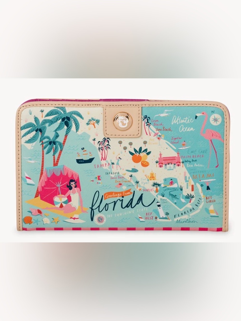 Spartina 449 Florida Map Snap Wallet